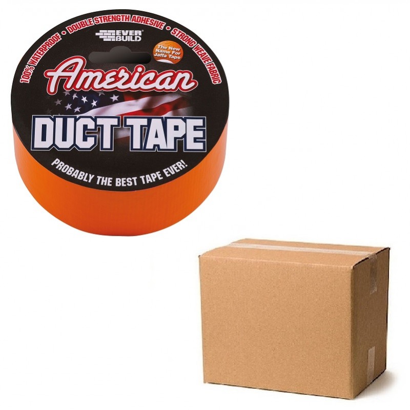 Cheap ???? Everbuild American Membrane Duct Tape Orange 50mm Trade Box Of 12 ⭐