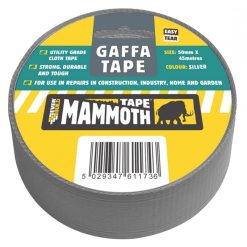 Hot Sale ???? Mammoth Tapes Everbuild Mammoth Gaffa Tape Silver 50mm 2VGAFFSV45 ????
