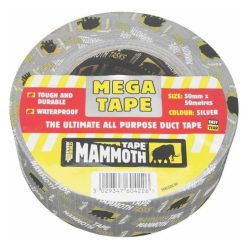 Flash Sale ???? Mammoth Tapes Everbuild Mammoth Mega Waterproof Duct Tape 50mm Silver 2MEGSV50 ✨