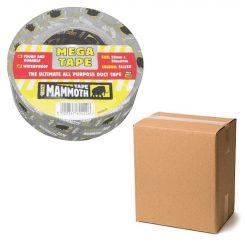 Brand new ???? Mammoth Tapes Everbuild Mammoth Mega Waterproof Duct Tape 50mm Silver Box Of 24 ????