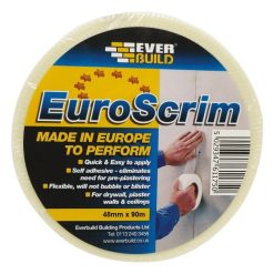 Budget ???? Everbuild Euro Scrim Self Adhesive Plasterboard Mesh Joint Tape 48mm 2EURO48 ????